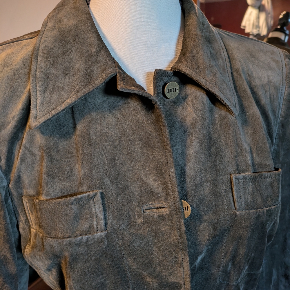 Women's Suede Jacket - Gray - image 2